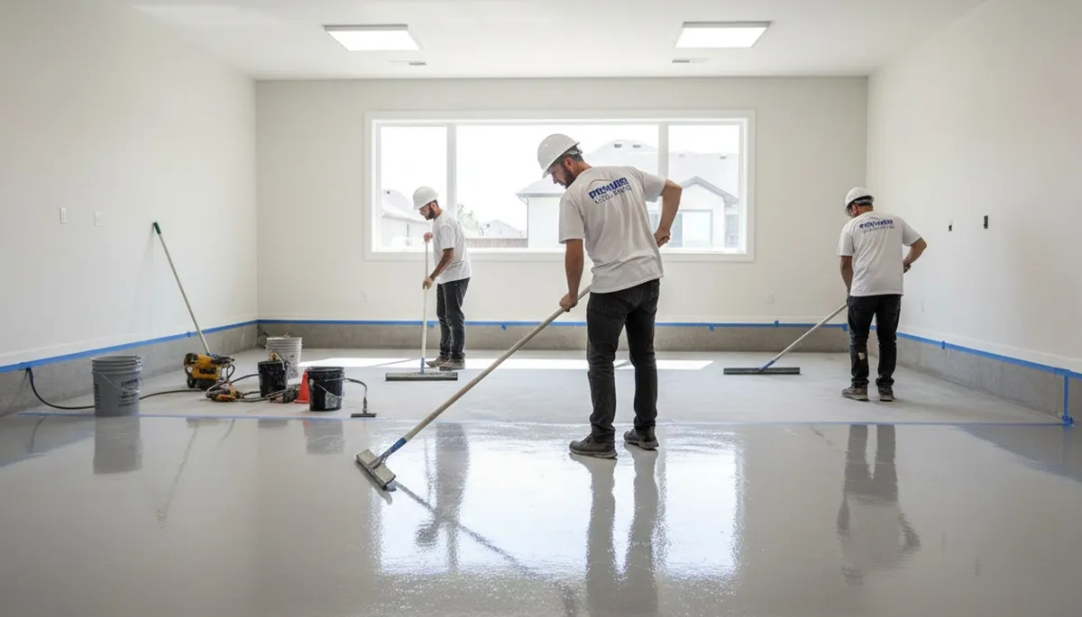 Professional epoxy garage floor coating in West Palm Beach FL by expert house painters