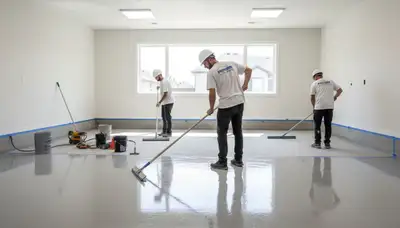 Professional epoxy garage floor coating in West Palm Beach FL by expert house painters