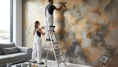Faux painting and decorative wall finishes by professional painters in West Palm Beach, FL