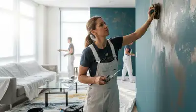 Professional faux painting and decorative wall finishes in West Palm Beach FL coastal home interior