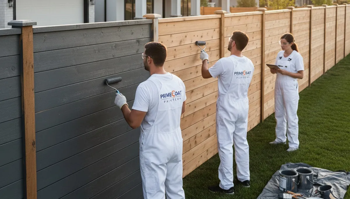 Professional fence painting in West Palm Beach FL by local house painters using weather-resistant coatings