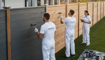 Professional fence painting in West Palm Beach FL by local house painters using weather-resistant coatings