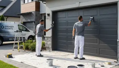 Professional garage door painting in West Palm Beach FL by expert house painters for lasting curb appeal
