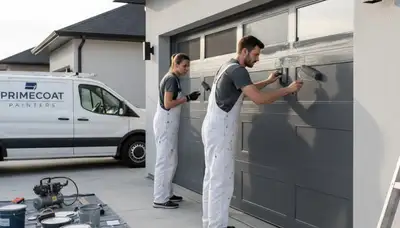 Professional garage door painting in West Palm Beach FL by expert house painters for lasting curb appeal
