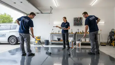Professional epoxy garage floor coating in West Palm Beach FL by local painting contractors
