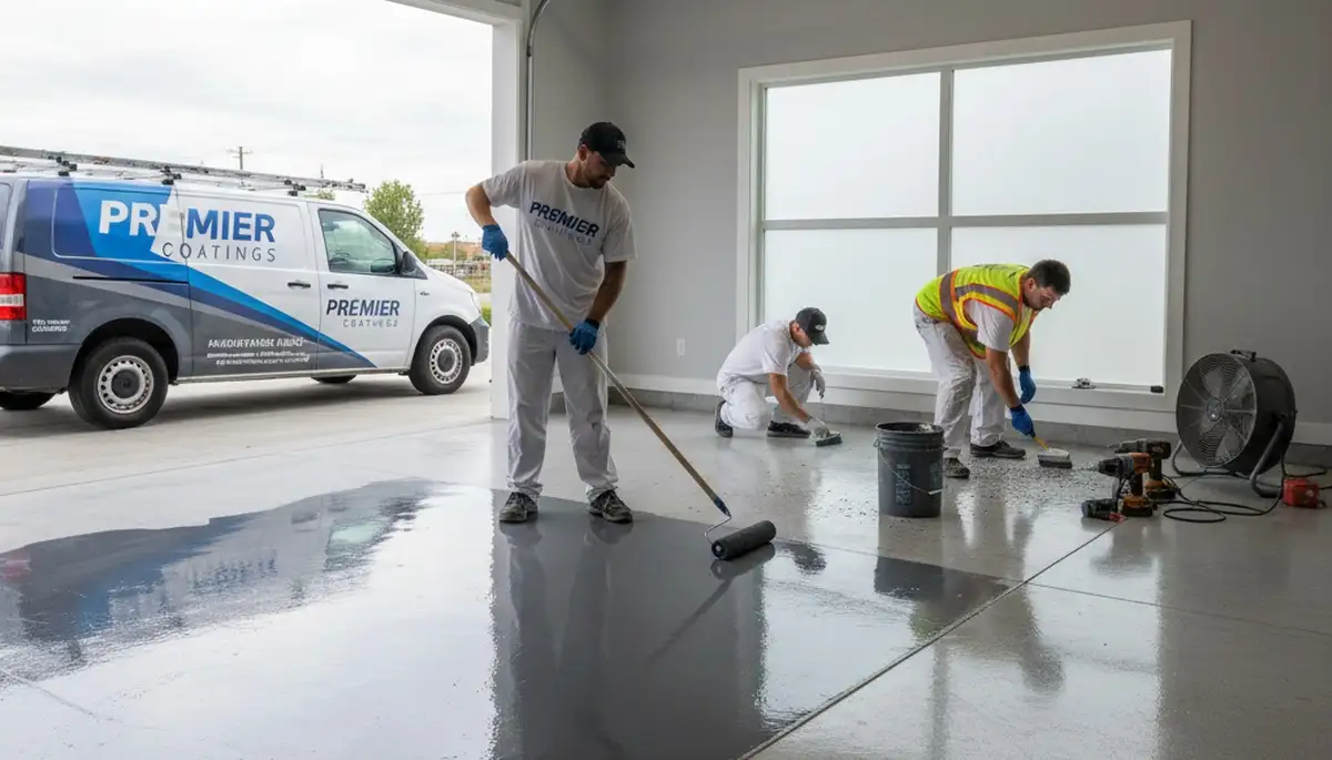 Professional garage floor epoxy coating in West Palm Beach FL for durable, moisture‑resistant finish