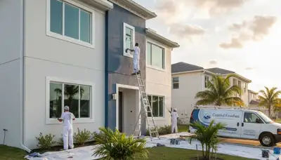 Professional house painting contractor in West Palm Beach, FL for residential exterior painting