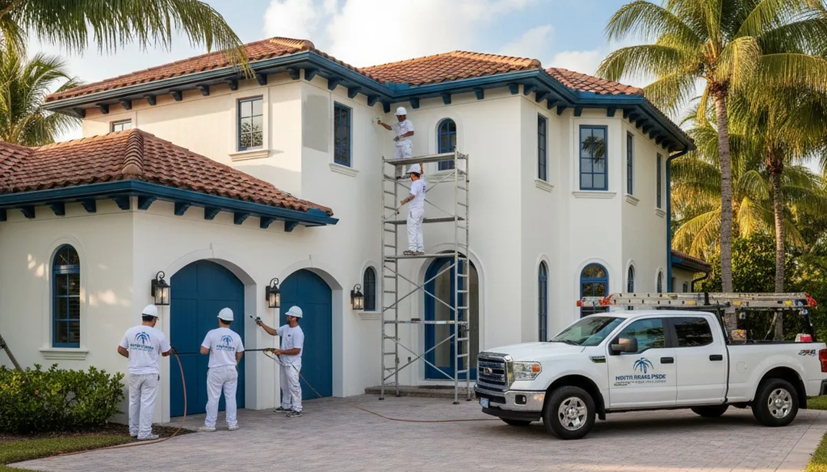 Professional house painters in West Palm Beach FL showcasing expert residential exterior painting services