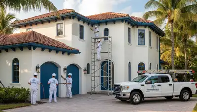 Professional house painters in West Palm Beach FL showcasing expert residential exterior painting services