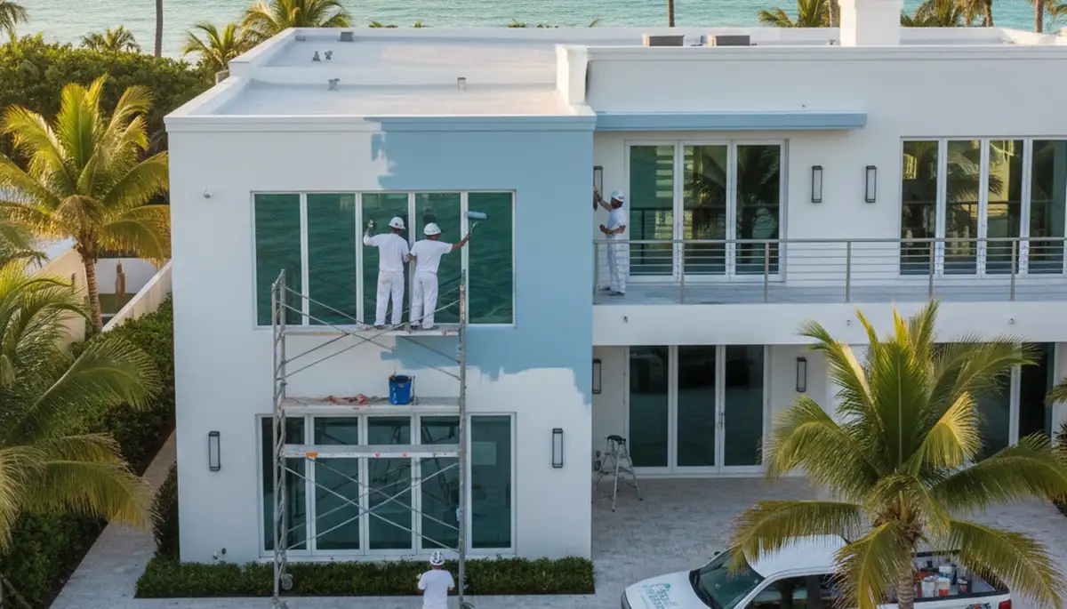 Professional house painters in West Palm Beach FL showcasing exterior home painting services