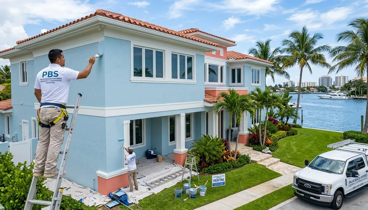 Professional house painters in West Palm Beach FL providing expert residential exterior painting