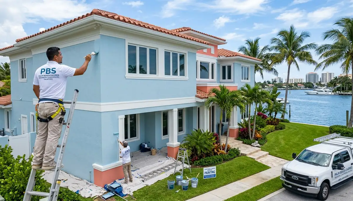 Professional house painters in West Palm Beach FL providing expert residential exterior painting
