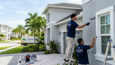 Professional house painters in West Palm Beach FL providing exterior home painting services