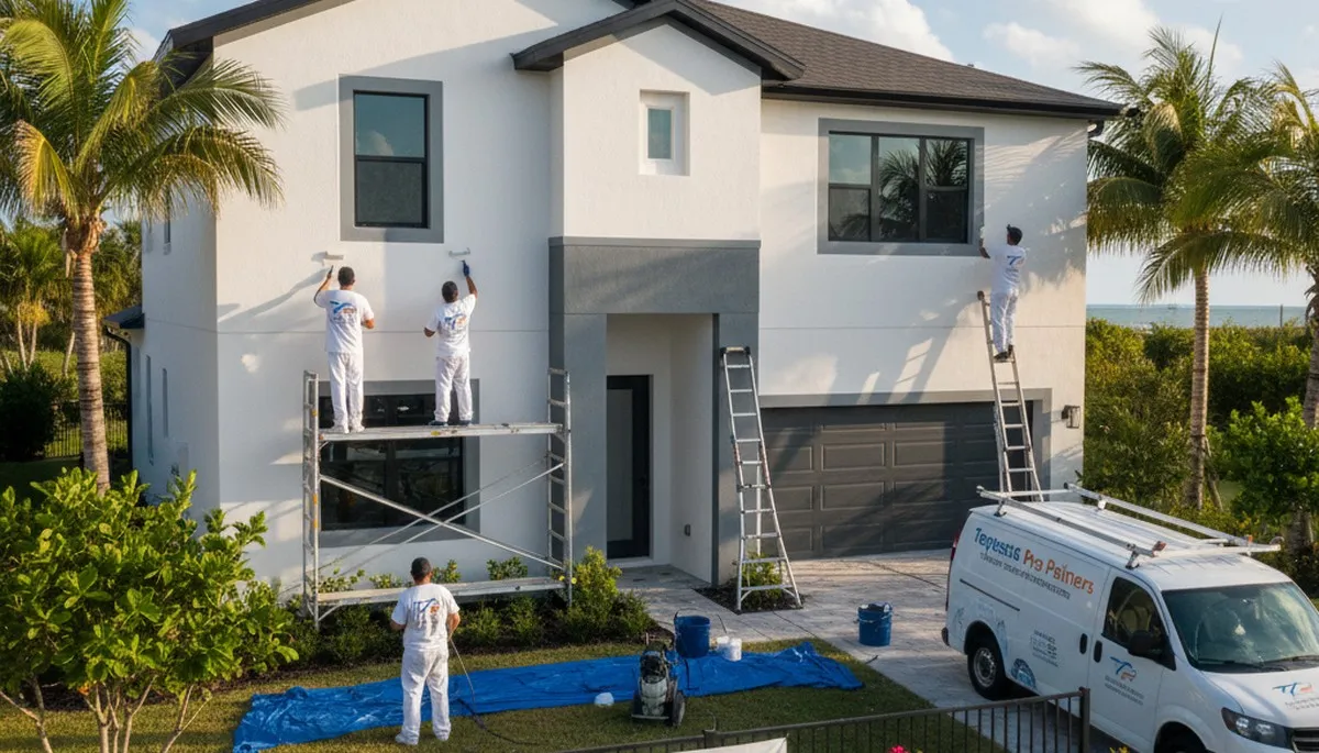 House painting contractor in West Palm Beach, FL providing professional residential painting services