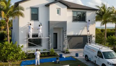 House painting contractor in West Palm Beach, FL providing professional residential painting services