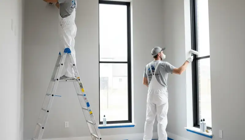 Professional interior house painters in West Palm Beach FL applying durable coastal-grade paint finishes