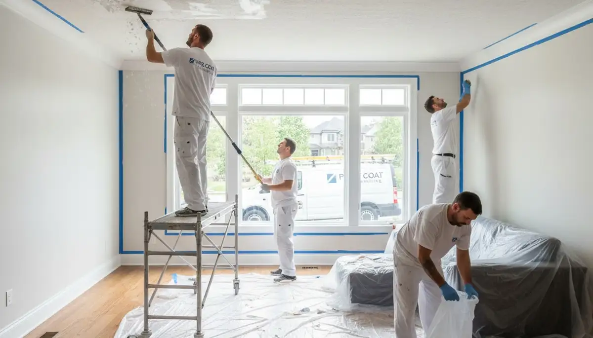 Professional popcorn ceiling removal by house painters in West Palm Beach, FL home interior