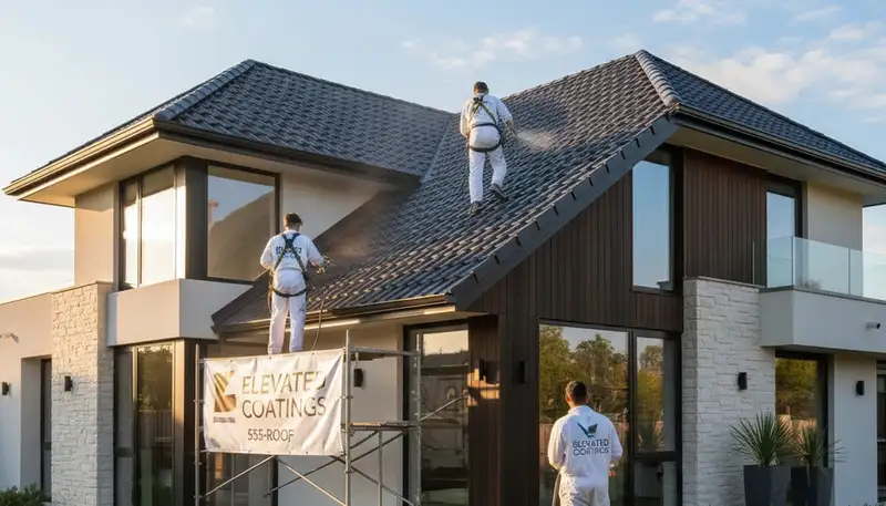 Professional roof painting in West Palm Beach FL with UV-resistant coating for lasting protection
