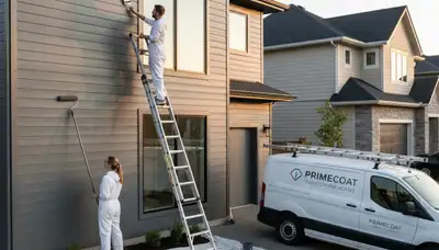 Professional siding painting on coastal home in West Palm Beach FL by expert house painters
