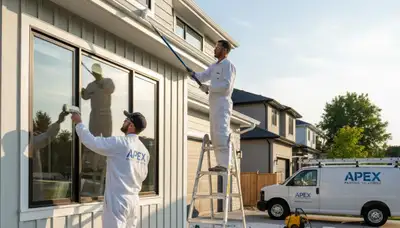 Professional trim and fascia painting on coastal home in West Palm Beach, FL